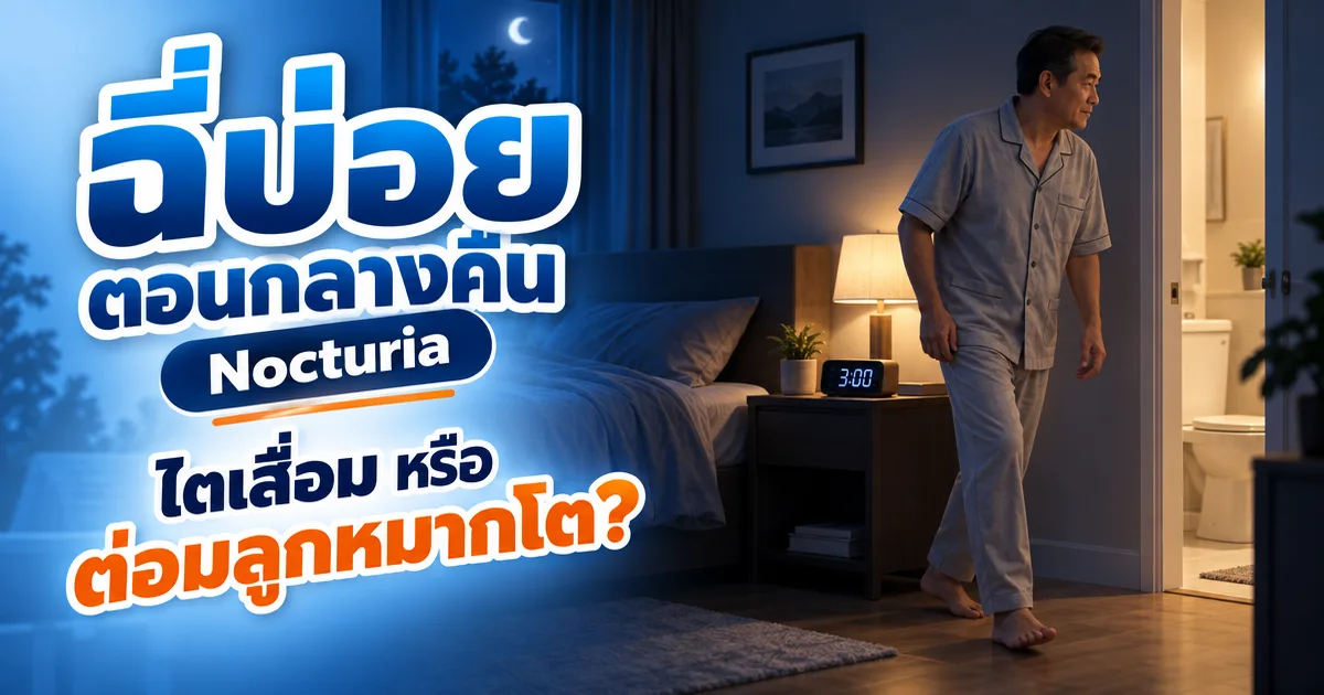 ฉี่บ่อยตอนกลางคืน (Nocturia) สัญญาณไตเสื่อมหรือแค่ต่อมลูกหมากโต? — รูปที่ 1