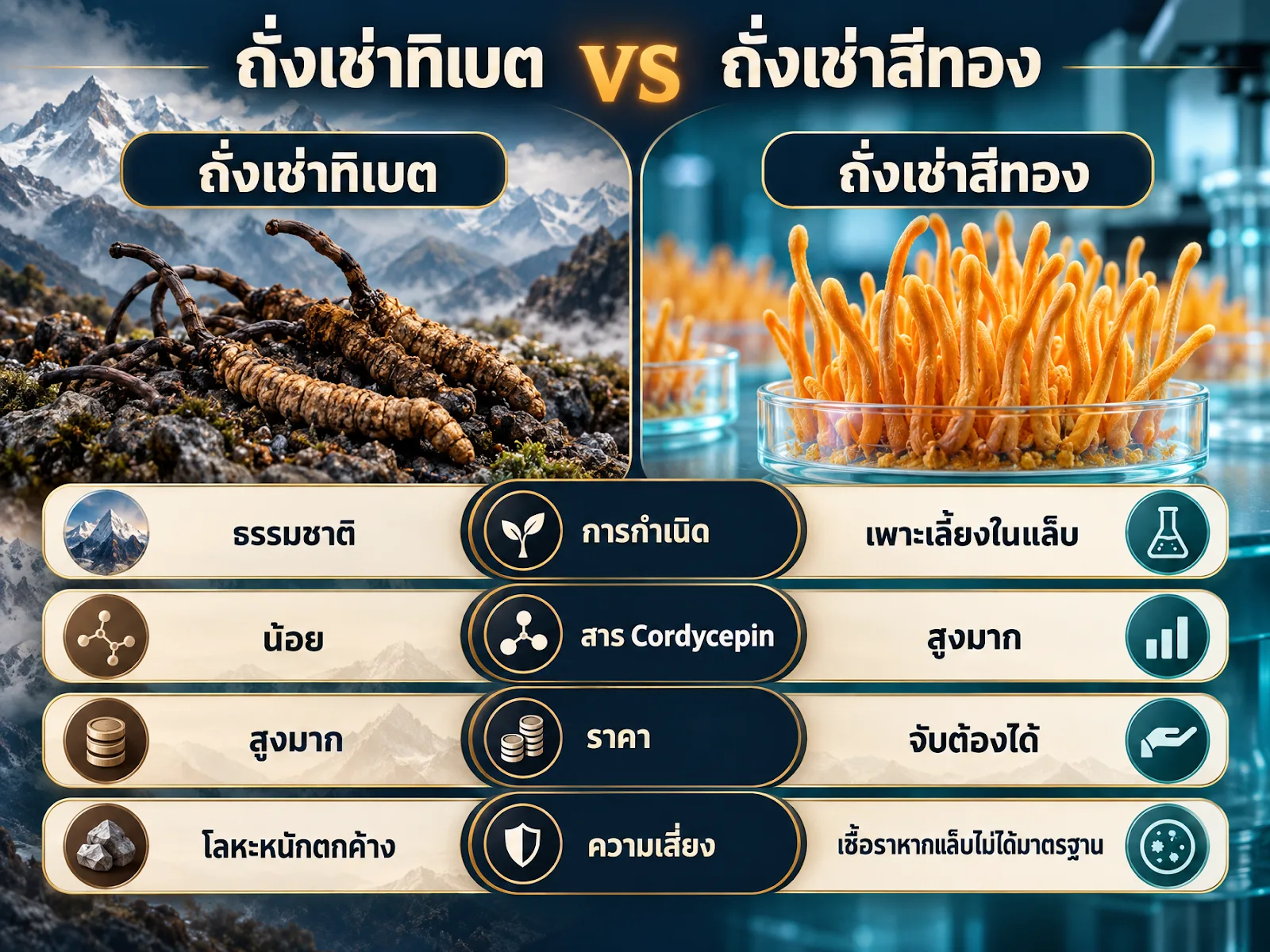 ถั่งเช่าทิเบต vs ถั่งเช่าสีทอง ต่างกันยังไง? กินแล้วไตวายจริงไหม? — รูปที่ 2